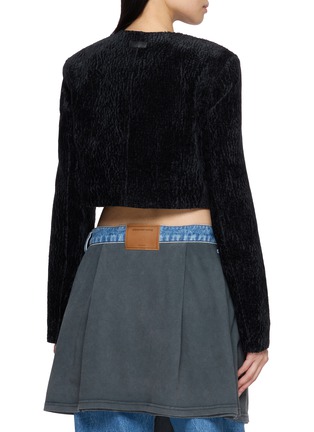 Back View - Click To Enlarge - ALEXANDERWANG - Cropped Bubble Grain Boxy Jacket