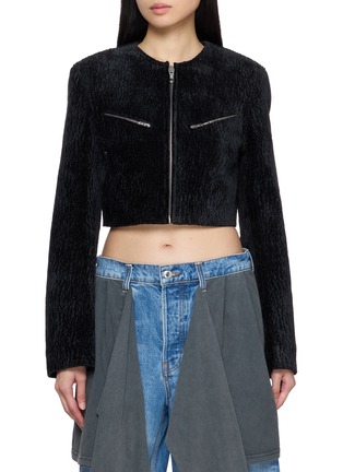 Main View - Click To Enlarge - ALEXANDERWANG - Cropped Bubble Grain Boxy Jacket