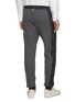 Back View - Click To Enlarge - THOM BROWNE - Colour Block Drawstring Waist Cotton Sweatpants
