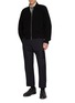 Figure View - Click To Enlarge - THOM BROWNE - 4 Bar Raglan Waffle Wool Bomber Jacket