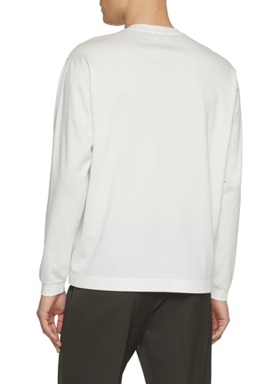 Back View - Click To Enlarge - TOMORROWLAND - Long Sleeve Crewneck Cotton Top