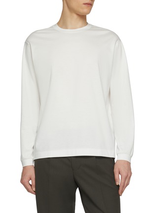 Main View - Click To Enlarge - TOMORROWLAND - Long Sleeve Crewneck Cotton Top