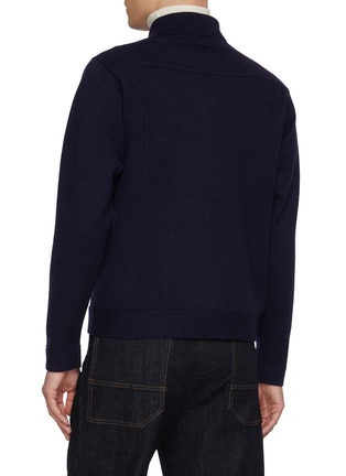 Back View - Click To Enlarge - TOMORROWLAND - Button Up Knit Trucker Jacket