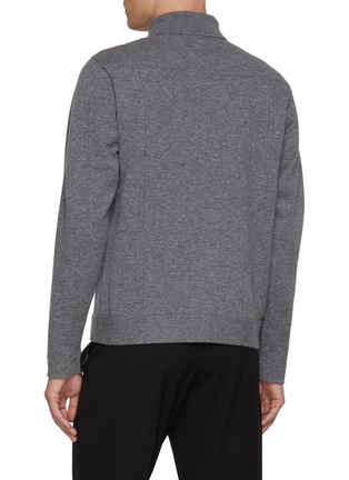 Back View - Click To Enlarge - TOMORROWLAND - Button Up Knit Trucker Jacket