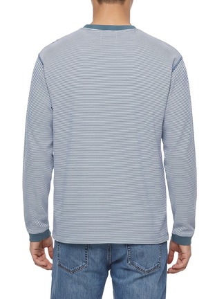 Back View - Click To Enlarge - TOMORROWLAND - Long Sleeve Striped Crewneck T-Shirt