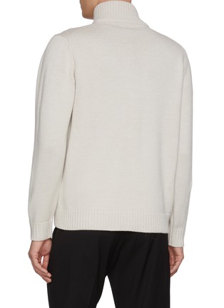 Back View - Click To Enlarge - TOMORROWLAND - Button Up Stand Collar Wool Cardigan