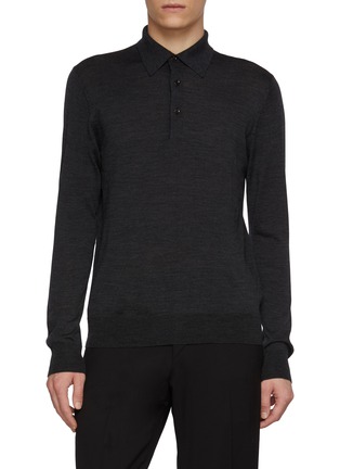 Main View - Click To Enlarge - TOMORROWLAND - Superfine Wool Polo Shirt
