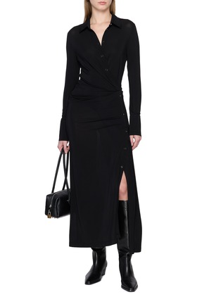 Figure View - Click To Enlarge - HELMUT LANG - Twisted Shirt Dress