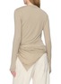 Back View - Click To Enlarge - HELMUT LANG - Asymmetrical Twisted Drape Long Sleeve Top