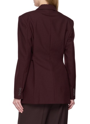 Back View - Click To Enlarge - HELMUT LANG - Double Breasted Belted Wool Blazer