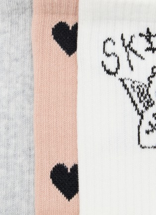 Detail View - Click To Enlarge - SKIMS - Valentine's Day Capsule Ribbed Crew Socks — Set Of 3