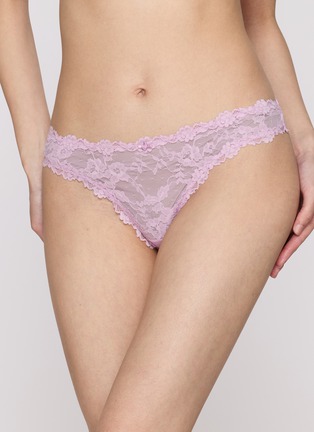 Figure View - Click To Enlarge - SKIMS - Valentine's Day Capsule Stretch Lace Dipped Thong