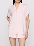 Figure View - Click To Enlarge - SKIMS - Valentine's Day Capsule Skims Sleep Short Sleeve Sleep Set