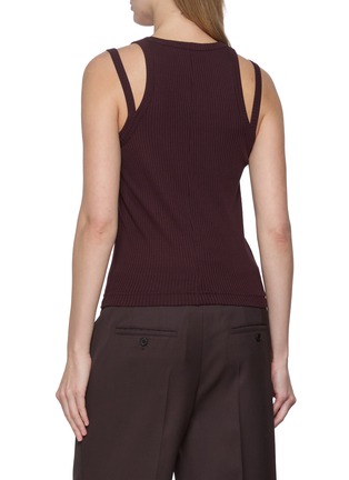 Back View - Click To Enlarge - HELMUT LANG - Racer Strap Cotton Tank Top