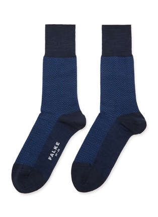 Main View - Click To Enlarge - FALKE - Airport Herringstripe Crew Socks