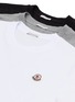  - MONCLER - Logo Badge Cotton T-Shirt — Set Of 3