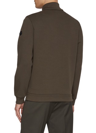 Back View - Click To Enlarge - MONCLER - Chest Pocket Zip Up Cardigan