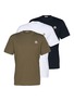 MONCLER Logo Patch Cotton T-Shirt - Pack of 3