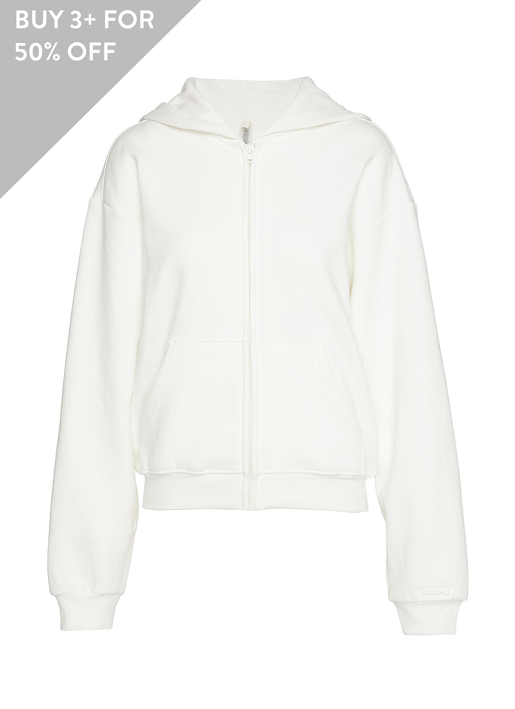 SKIMS | Cotton Fleece Classic Zip Up Hoodie | Women | Lane Crawford