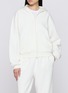 Figure View - Click To Enlarge - SKIMS - Cotton Fleece Classic Zip Up Hoodie