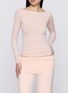 Figure View - Click To Enlarge - SKIMS - Sheer Model Long Sleeve Boatneck Top