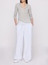 Back View - Click To Enlarge - SKIMS - Sheer Modal Crewneck Henley