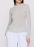 Figure View - Click To Enlarge - SKIMS - Sheer Modal Crewneck Henley