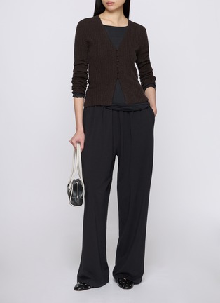 Back View - Click To Enlarge - SKIMS - Cotton Jersey Wide Leg Pants