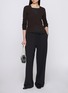 Back View - Click To Enlarge - SKIMS - Cotton Jersey Wide Leg Pants
