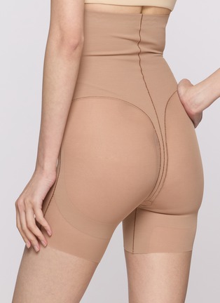 Front View - Click To Enlarge - SKIMS - Power Mesh Shapewear Core Sculpt High Waisted Mid Thigh Shorts