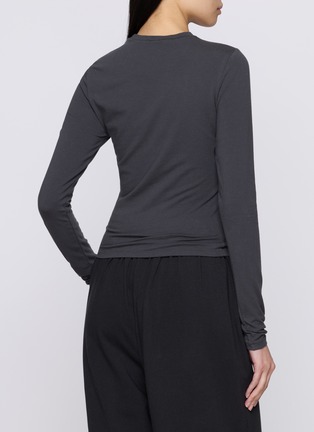 Front View - Click To Enlarge - SKIMS - Cotton Jersey Long Sleeve T-shirt