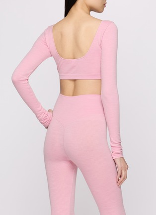 Front View - Click To Enlarge - SKIMS - Wool Rib Long Sleeve Super Cropped Top