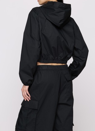 Front View - Click To Enlarge - SKIMS - Woven Cotton Cropped Zip Up Jacket
