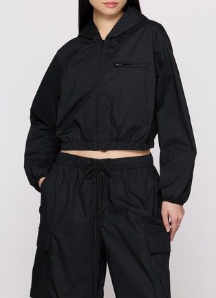 Figure View - Click To Enlarge - SKIMS - Woven Cotton Cropped Zip Up Jacket