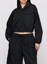 Figure View - Click To Enlarge - SKIMS - Woven Cotton Cropped Zip Up Jacket