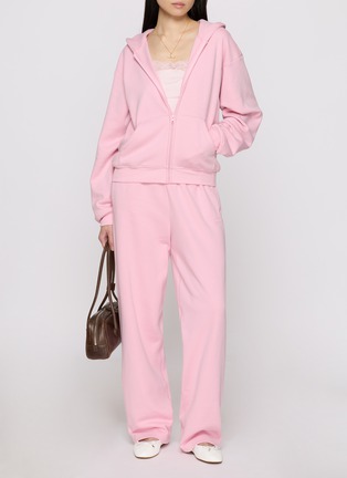 Back View - Click To Enlarge - SKIMS - Cotton Fleece Classic Zip Up Hoodie