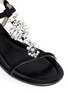 Detail View - Click To Enlarge - JIMMY CHOO - 'Night' jewel suede sandals