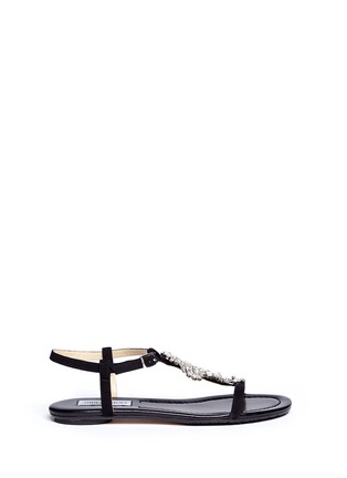 Main View - Click To Enlarge - JIMMY CHOO - 'Night' jewel suede sandals