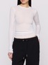 Figure View - Click To Enlarge - SKIMS - Sheer Cotton Long Sleeve T-Shirt