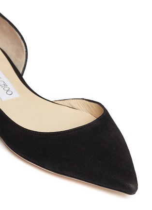 Detail View - Click To Enlarge - JIMMY CHOO - 'Walton' point-toe suede flats