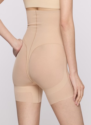 Front View - Click To Enlarge - SKIMS - Power Mesh Shapewear Core Sculpt High Waisted Mid Thigh Shorts