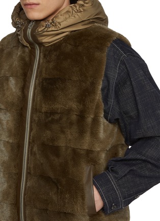  - KRUF - Hooded Reversible Mink Fur Padder Vest