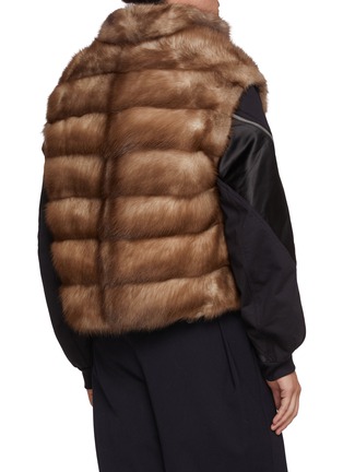 Back View - Click To Enlarge - KRUF - Reversible Fur Down Vest