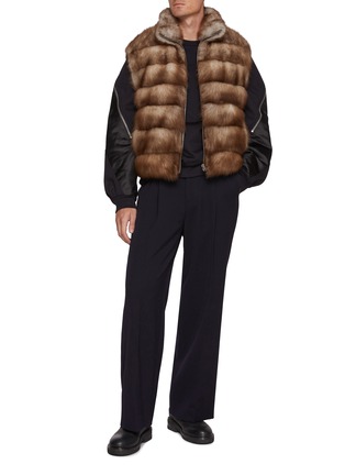 Figure View - Click To Enlarge - KRUF - Reversible Fur Down Vest