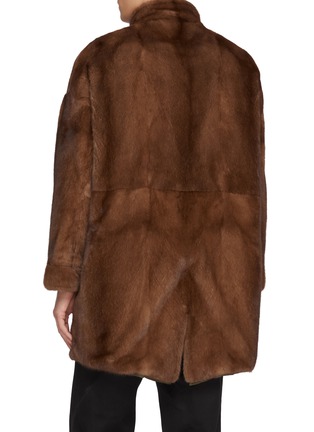 Back View - Click To Enlarge - KRUF - Reversible Mink Fur Long Coat
