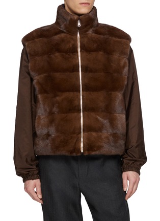 Main View - Click To Enlarge - KRUF - Reversible MInk Fur Vest