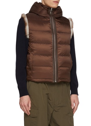 Detail View - Click To Enlarge - KRUF - Reversible Hooded Sable Fur Vest