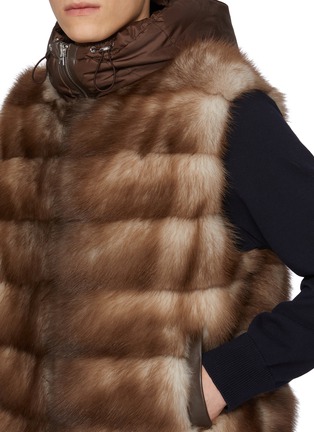  - KRUF - Reversible Hooded Sable Fur Vest