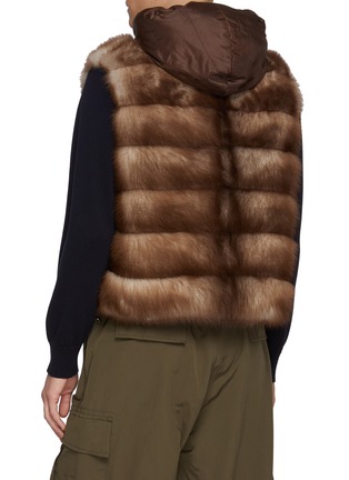 Back View - Click To Enlarge - KRUF - Reversible Hooded Sable Fur Vest