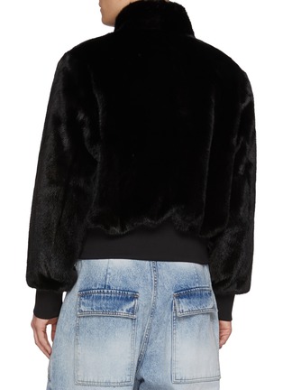 Back View - Click To Enlarge - KRUF - Zip Up Mink Fur Bomber Jacket